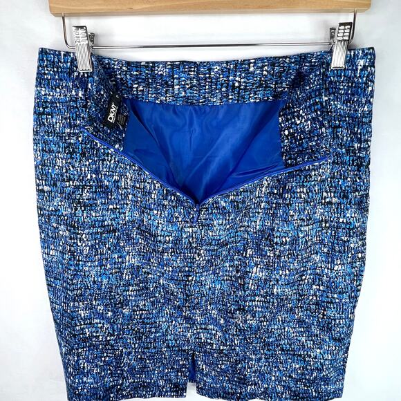 DKNY Blue Patterned Pencil Skirt 12 - Picture 5 of 10